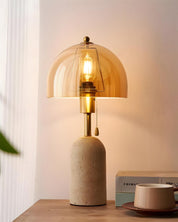 Lumen Avero Travertine Table Lamp