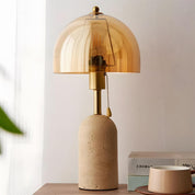Lumen Avero Travertine Table Lamp
