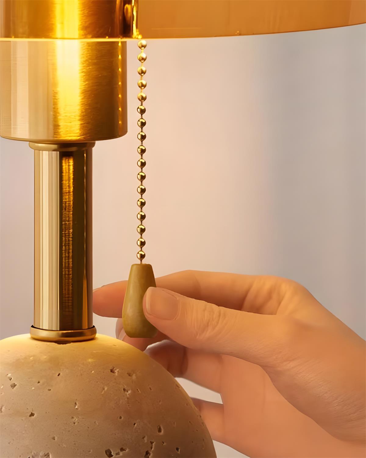 Lumen Avero Travertine Table Lamp