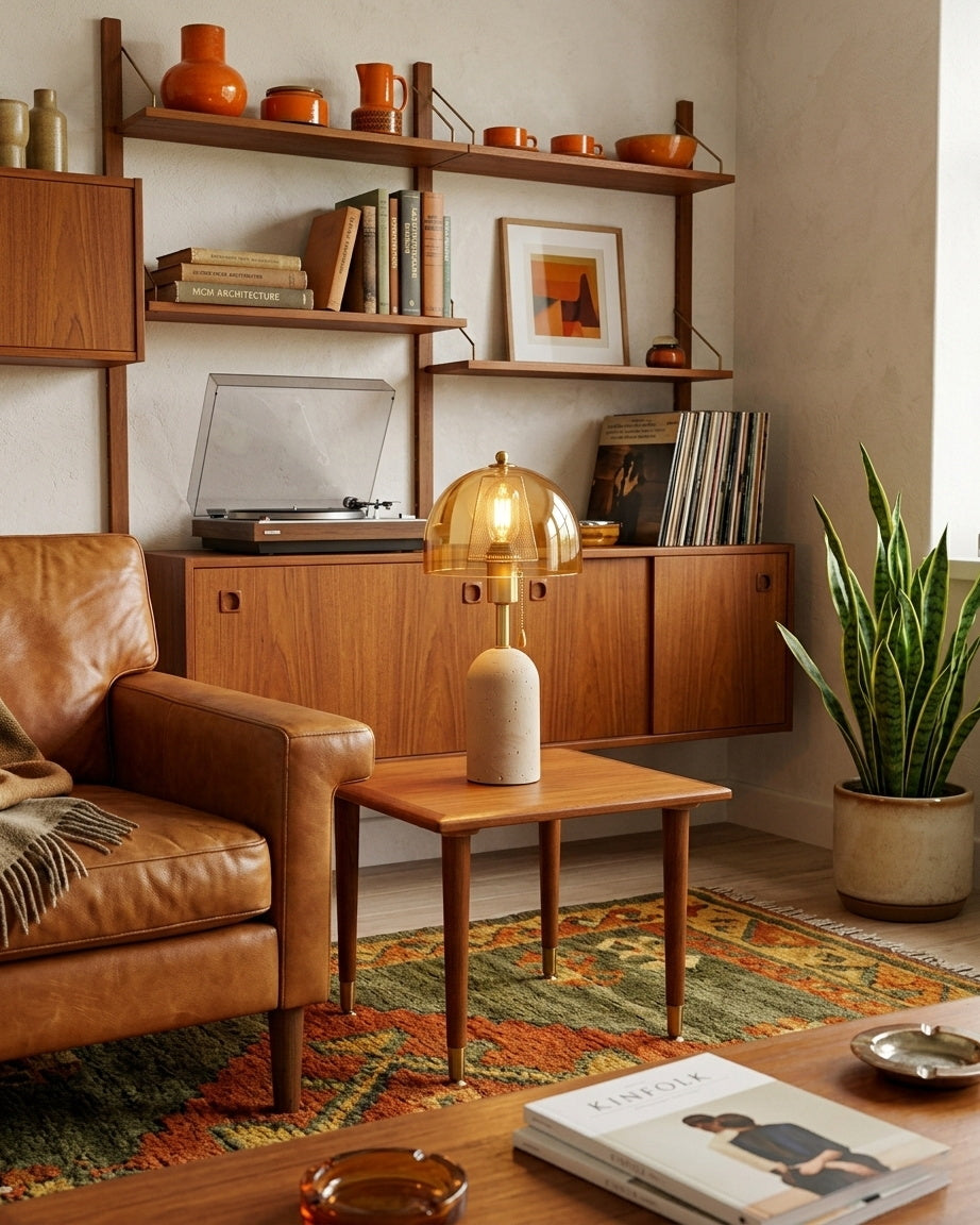 Lumen Avero Travertine Table Lamp