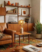 Lumen Avero Travertine Table Lamp