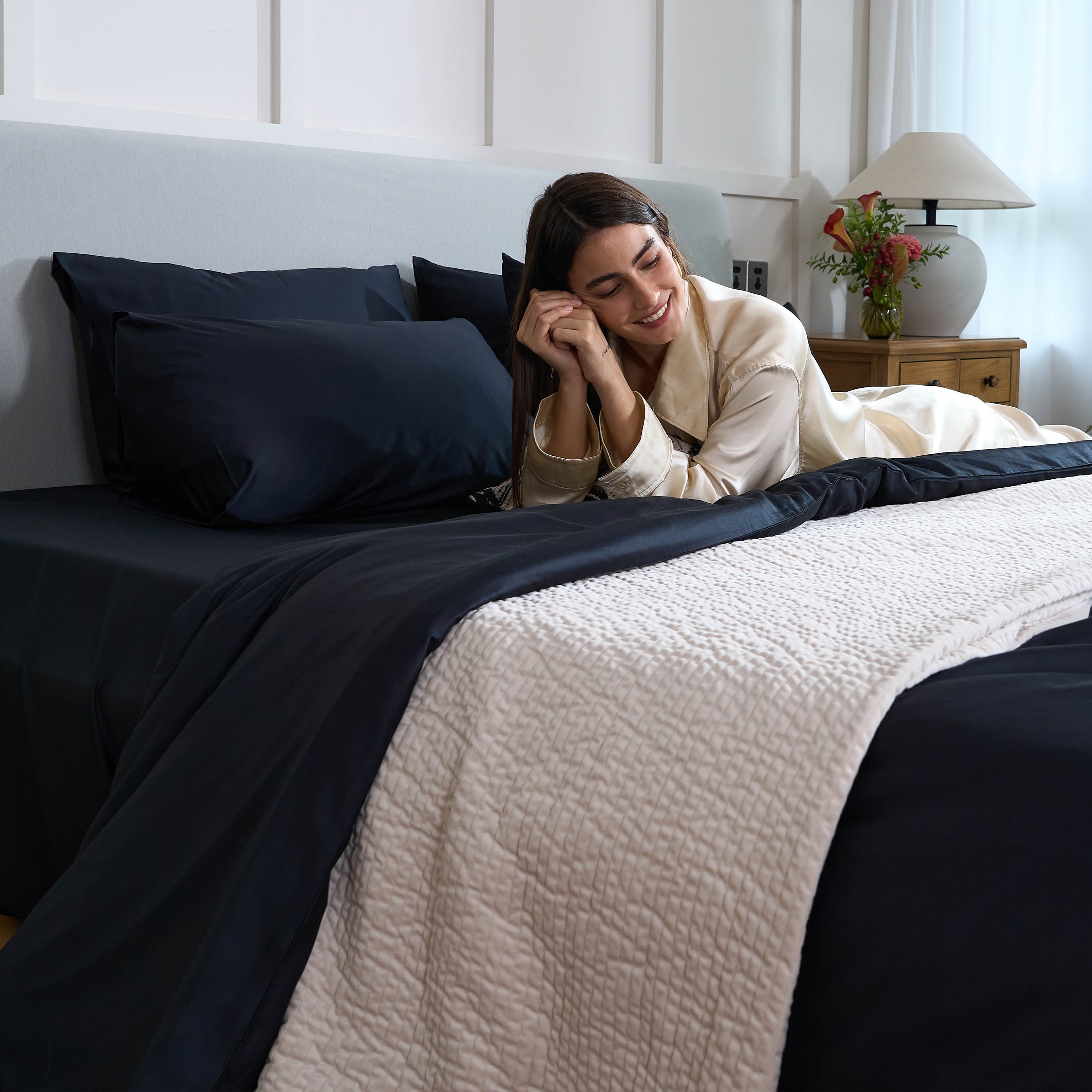 Drapée Bamboo Sheet Set - Pet Hair Repellent for Dogs/Cats Family