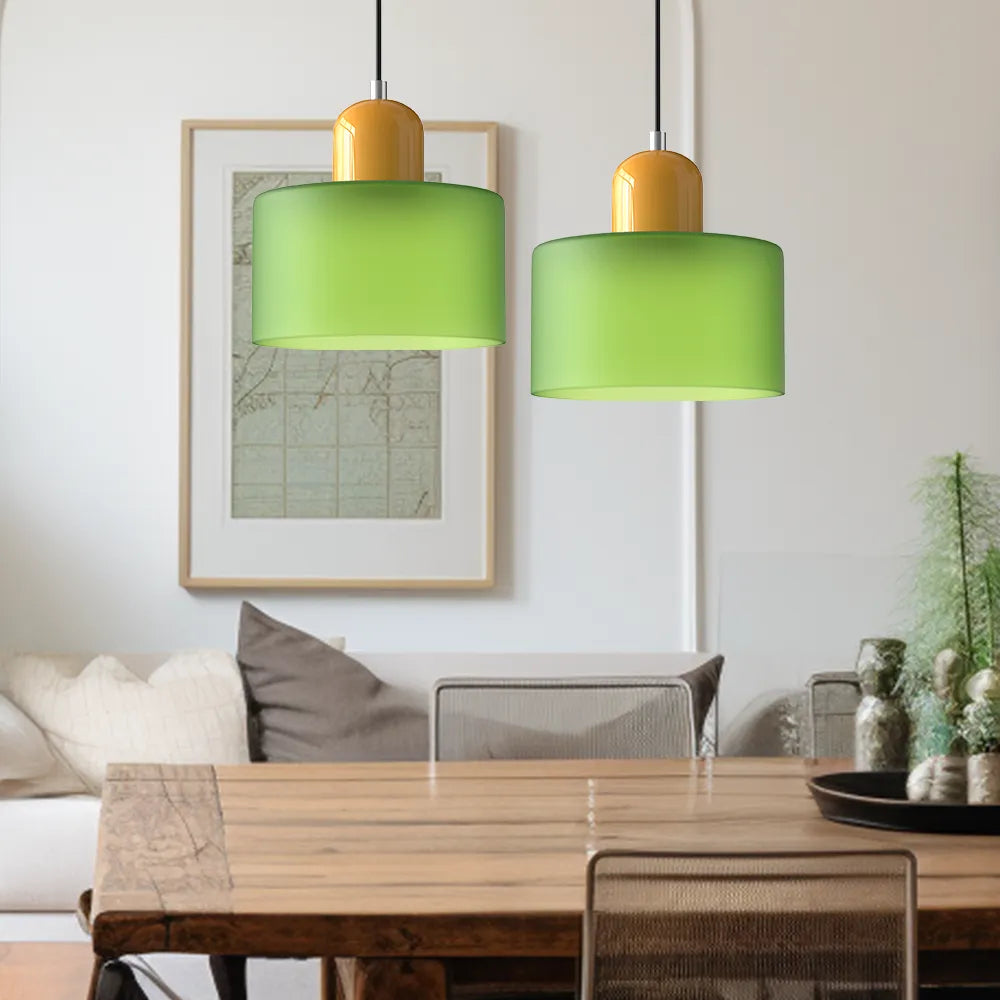 Lumen Bauhaus Round Glass Pendant Light