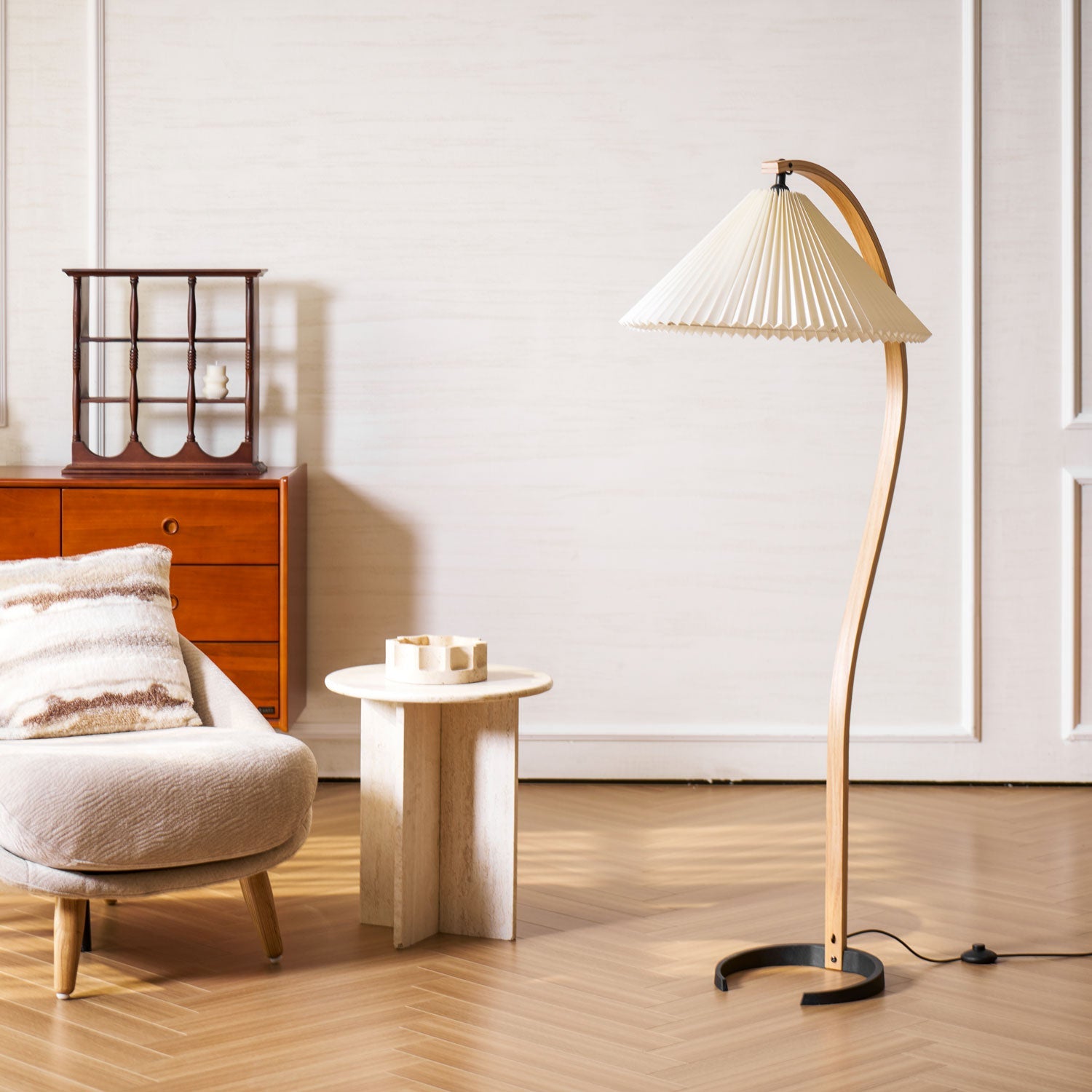 Lumen Caprani Wooden Floor Lamp