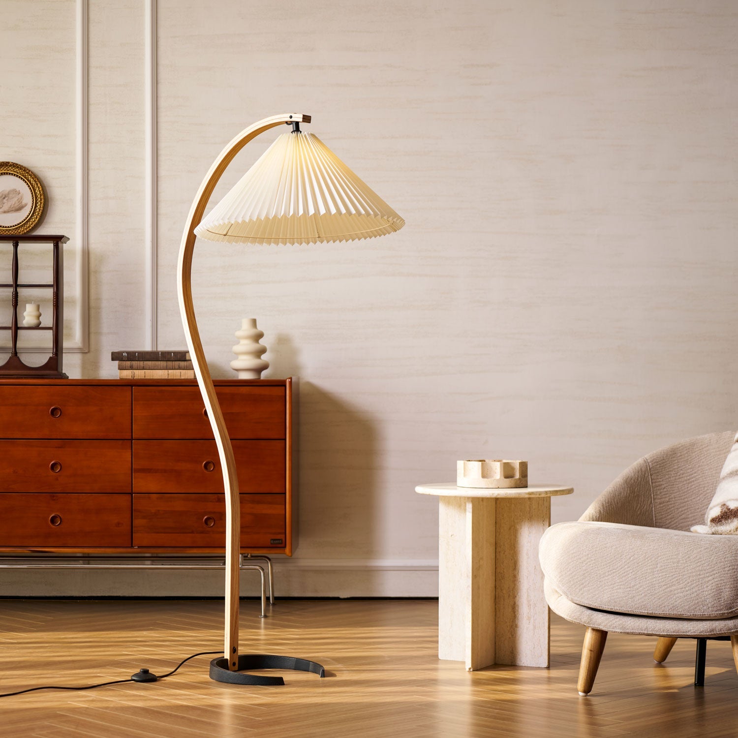 Lumen Caprani Wooden Floor Lamp