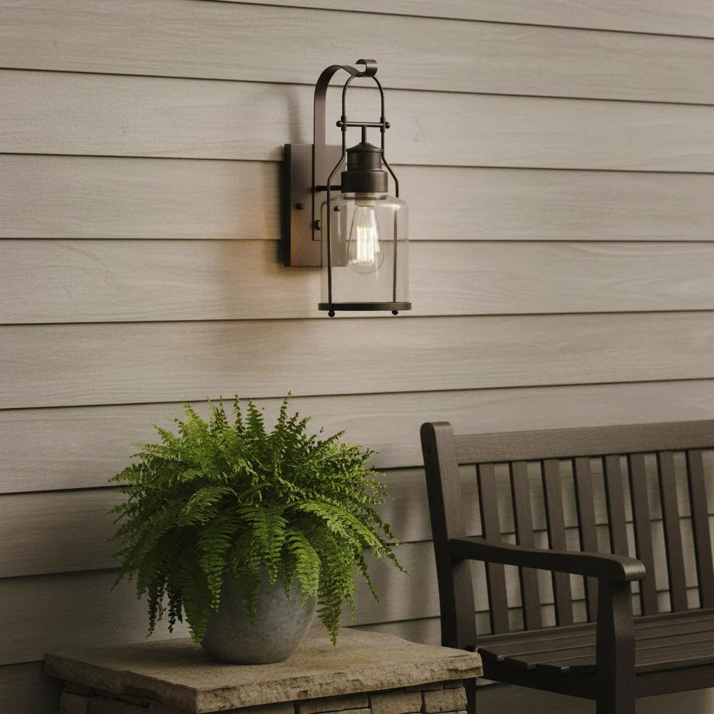 Lumen Carson Glass Jar Sconce