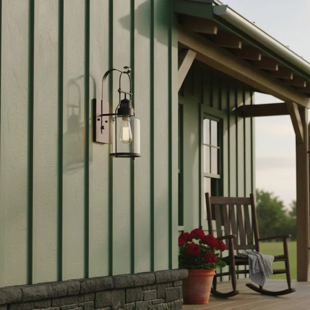 Lumen Carson Glass Jar Sconce