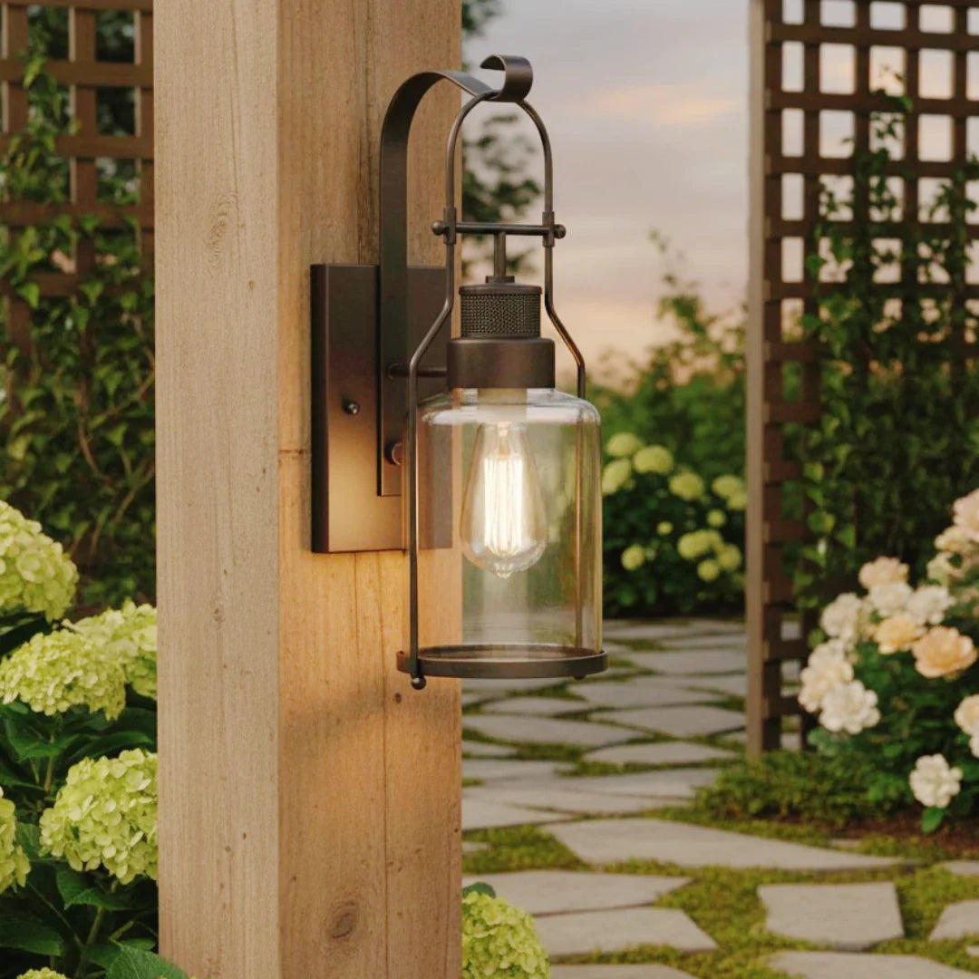 Lumen Carson Glass Jar Sconce