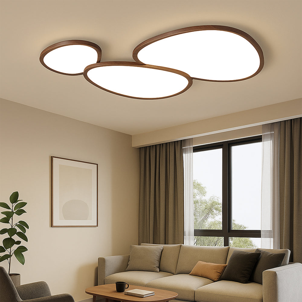 Lumen Ultra Thin Wooden Ceiling Light