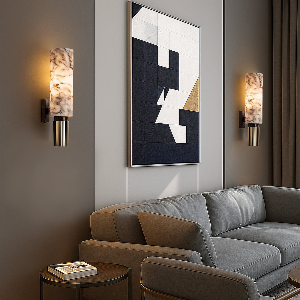 Lumen Copper Stone Wall Light