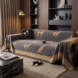 Drapée Leopard Jacquard Sofa Cover