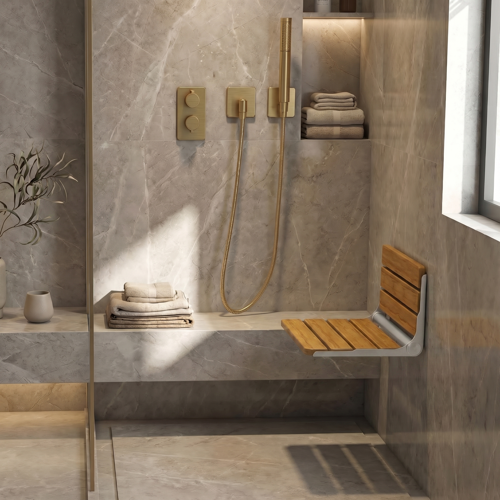 Atelier Folding Shower Seat