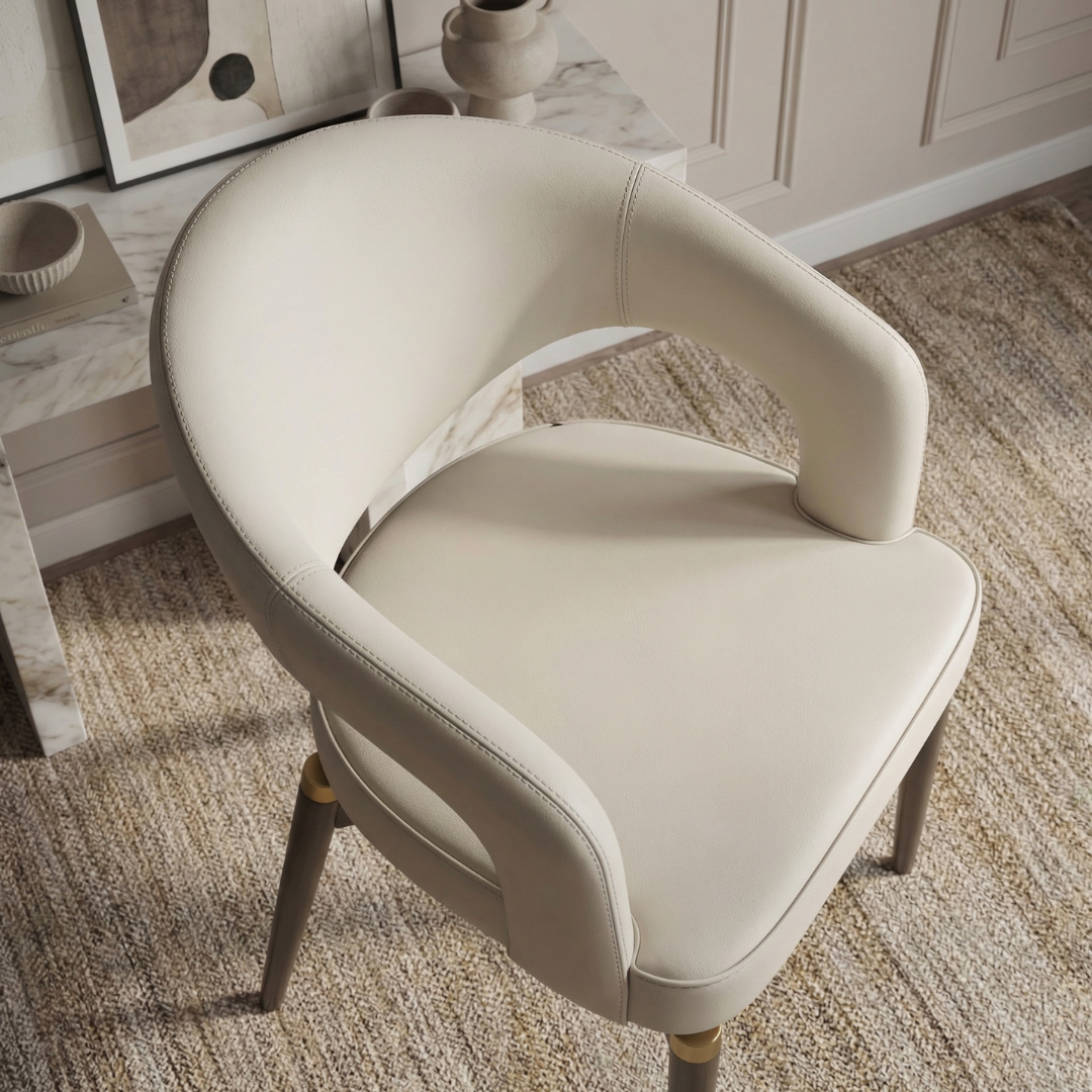 Atelier Faux Leather Dining Chair Set