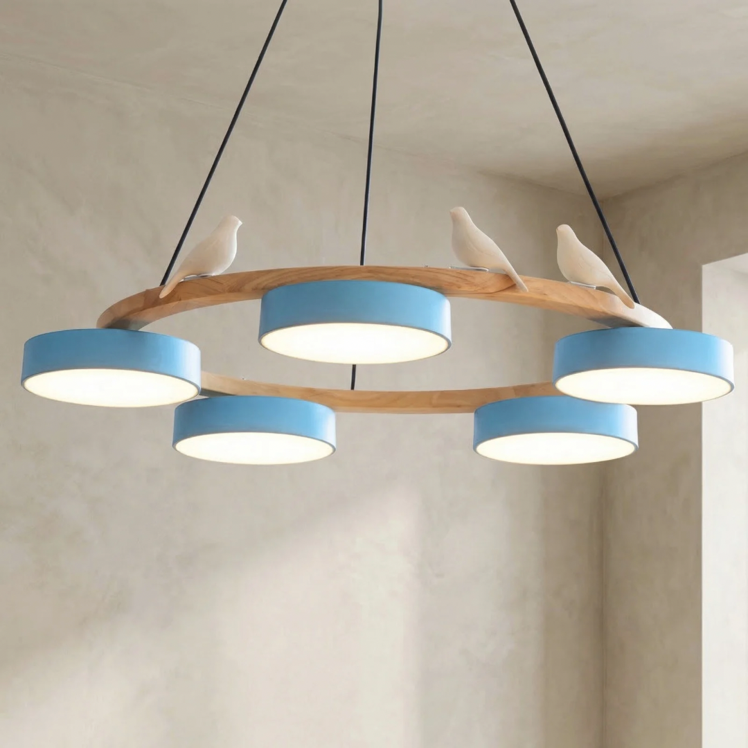 Lumen Bird Round Chandelier