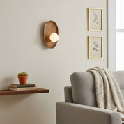 Lumen Contemporary Wooden Wall Lamp