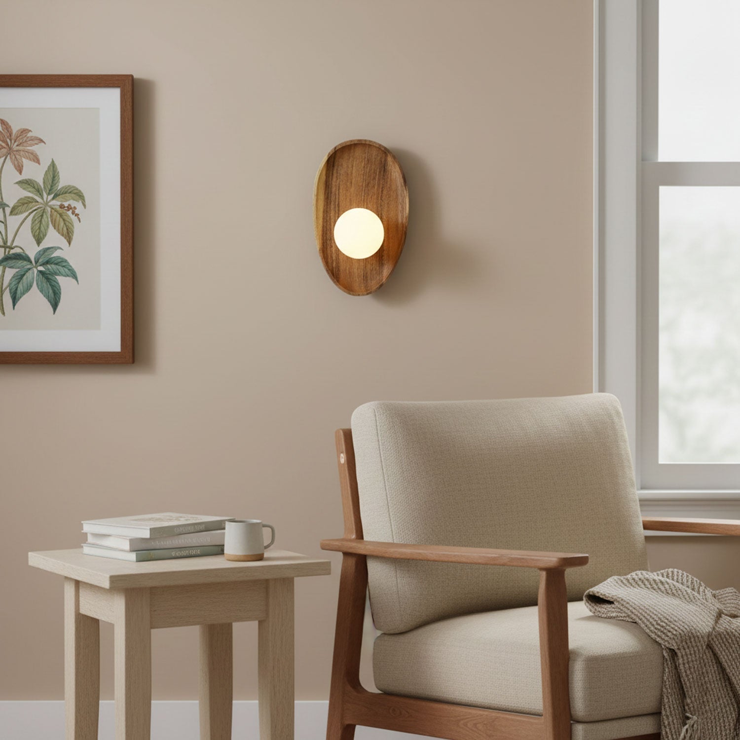 Lumen Contemporary Wooden Wall Lamp