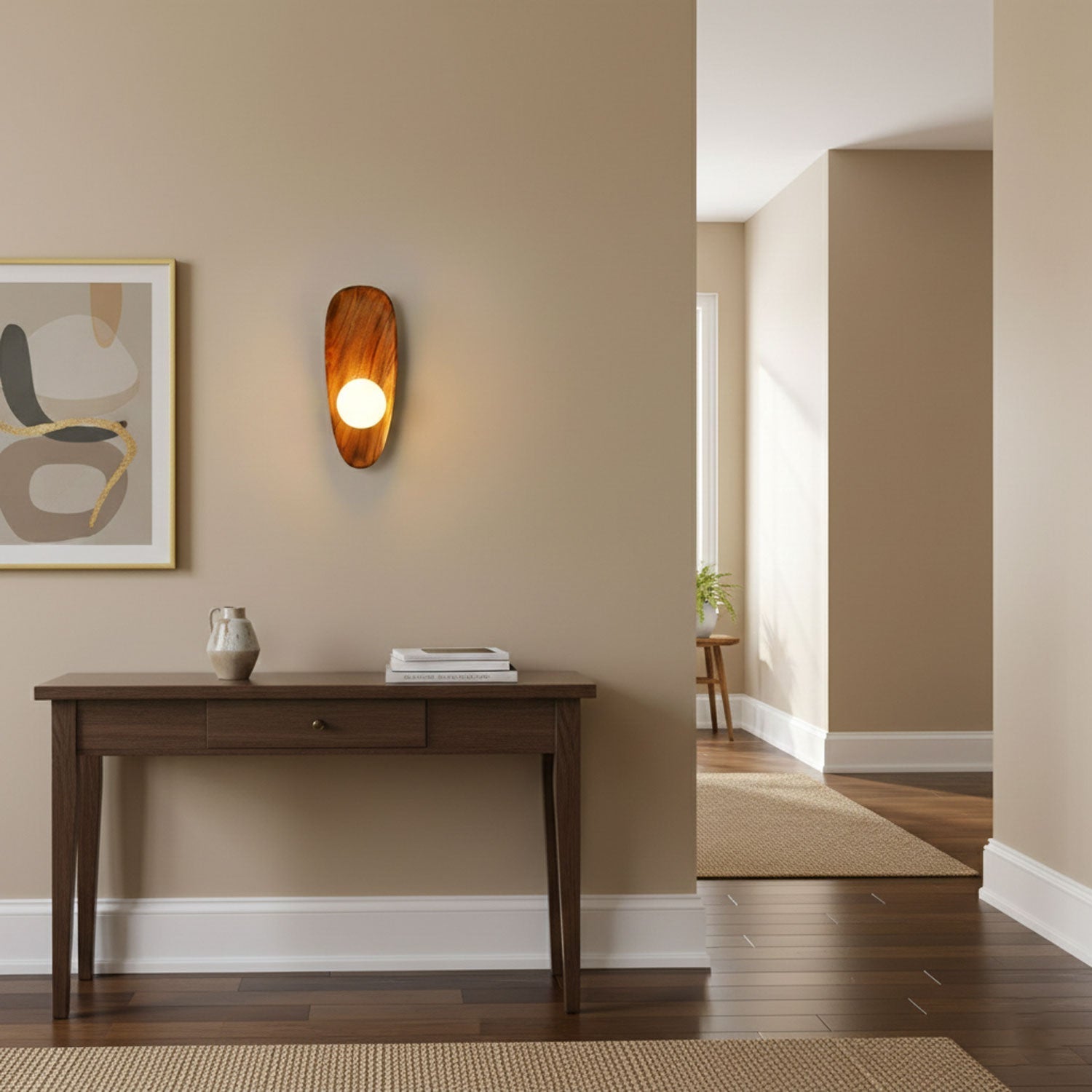 Lumen Contemporary Wooden Wall Lamp