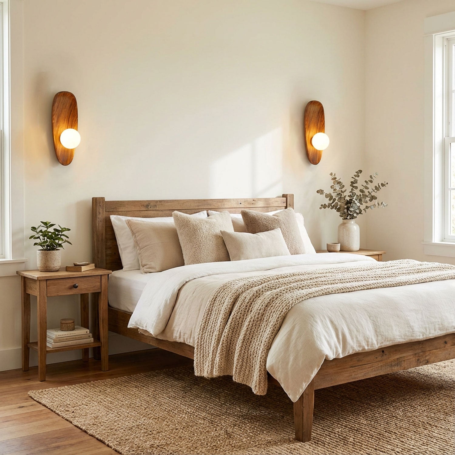 Lumen Contemporary Wooden Wall Lamp