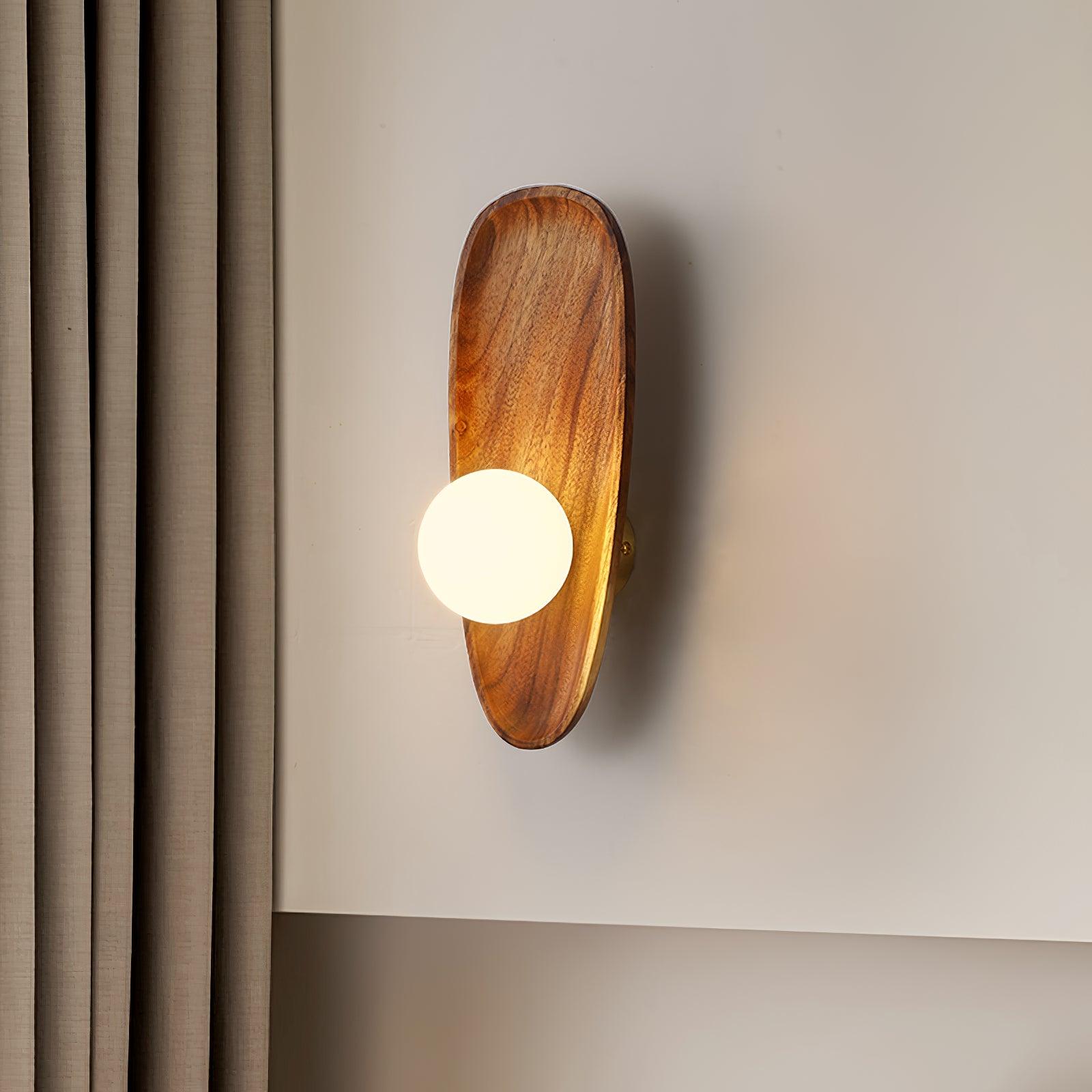 Lumen Contemporary Wooden Wall Lamp