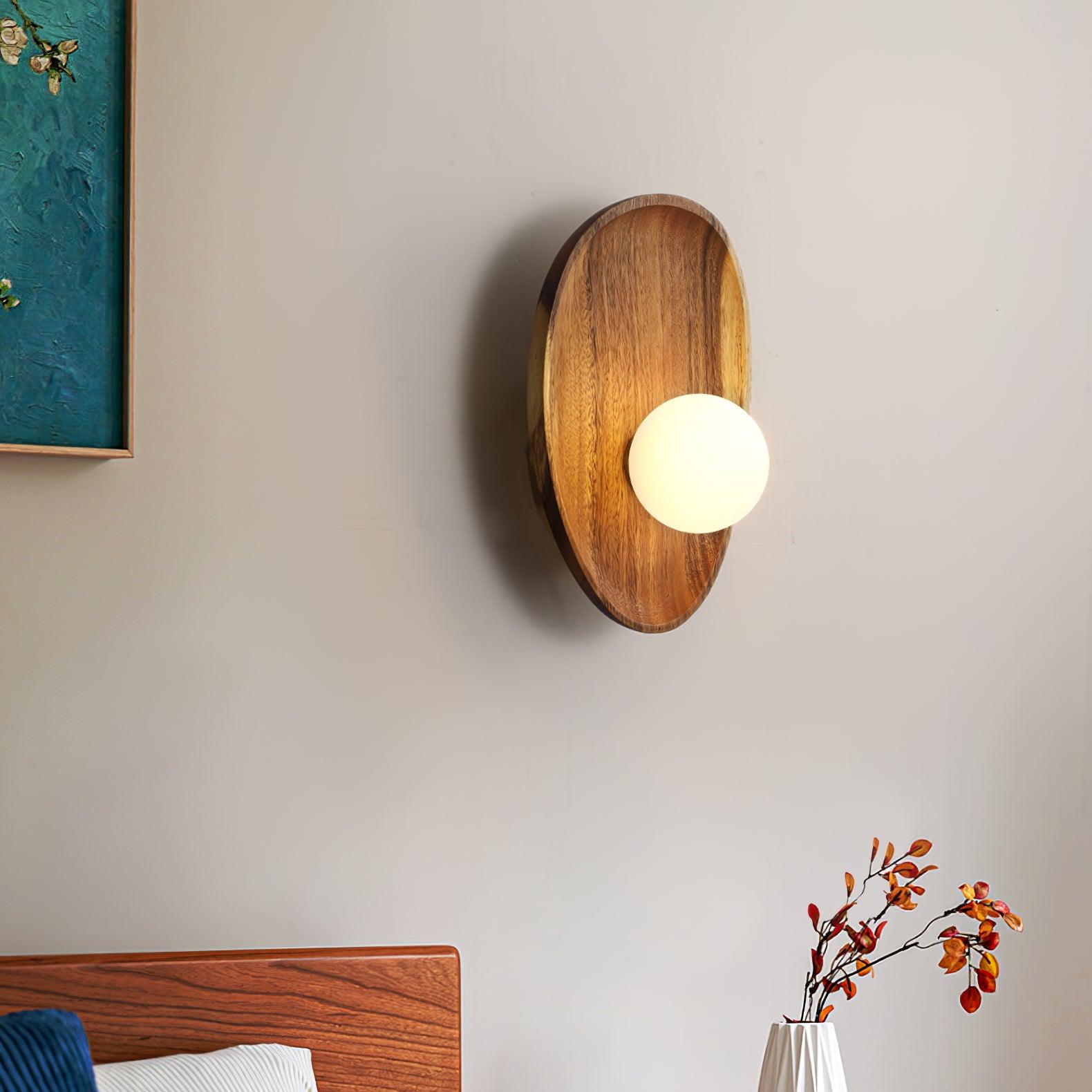 Lumen Contemporary Wooden Wall Lamp