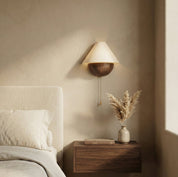 Lumen Iron Sphere Fabric Wall Sconce
