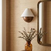 Lumen Iron Sphere Fabric Wall Sconce