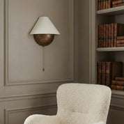 Lumen Iron Sphere Fabric Wall Sconce