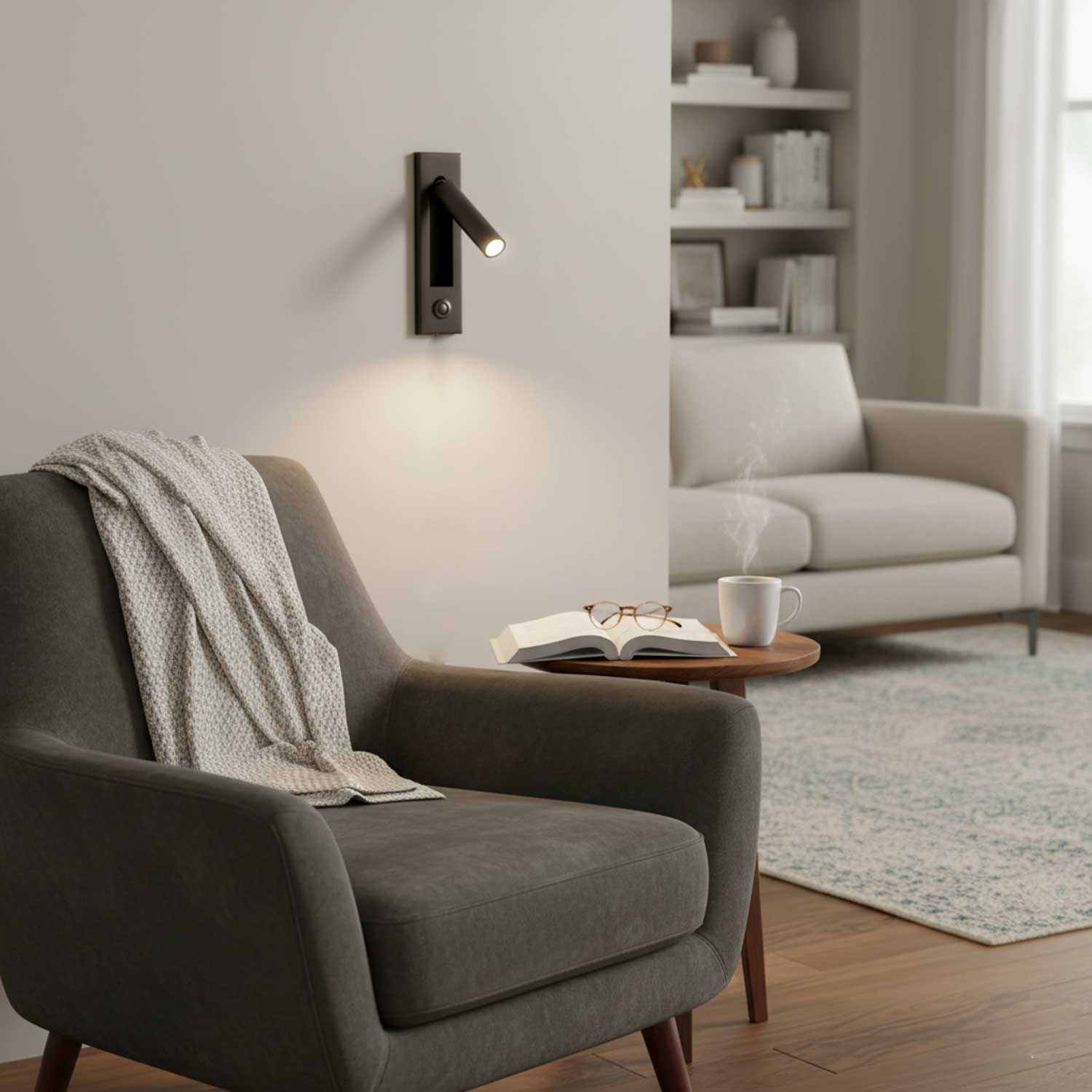 Lumen Embedded Bedside Sconce