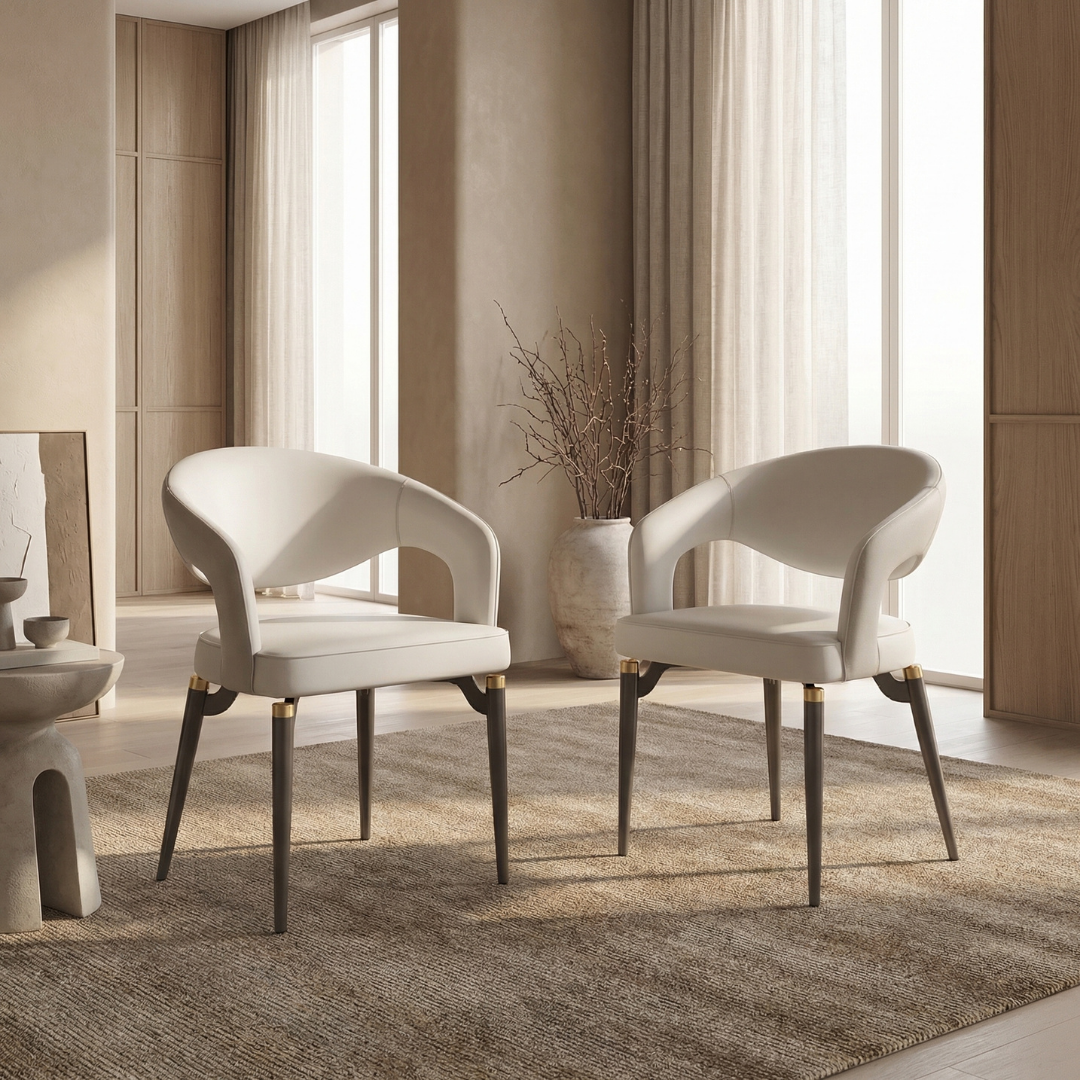 Atelier Faux Leather Dining Chair Set