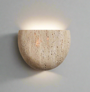 Lumen Travertine Stone Wall Lamp