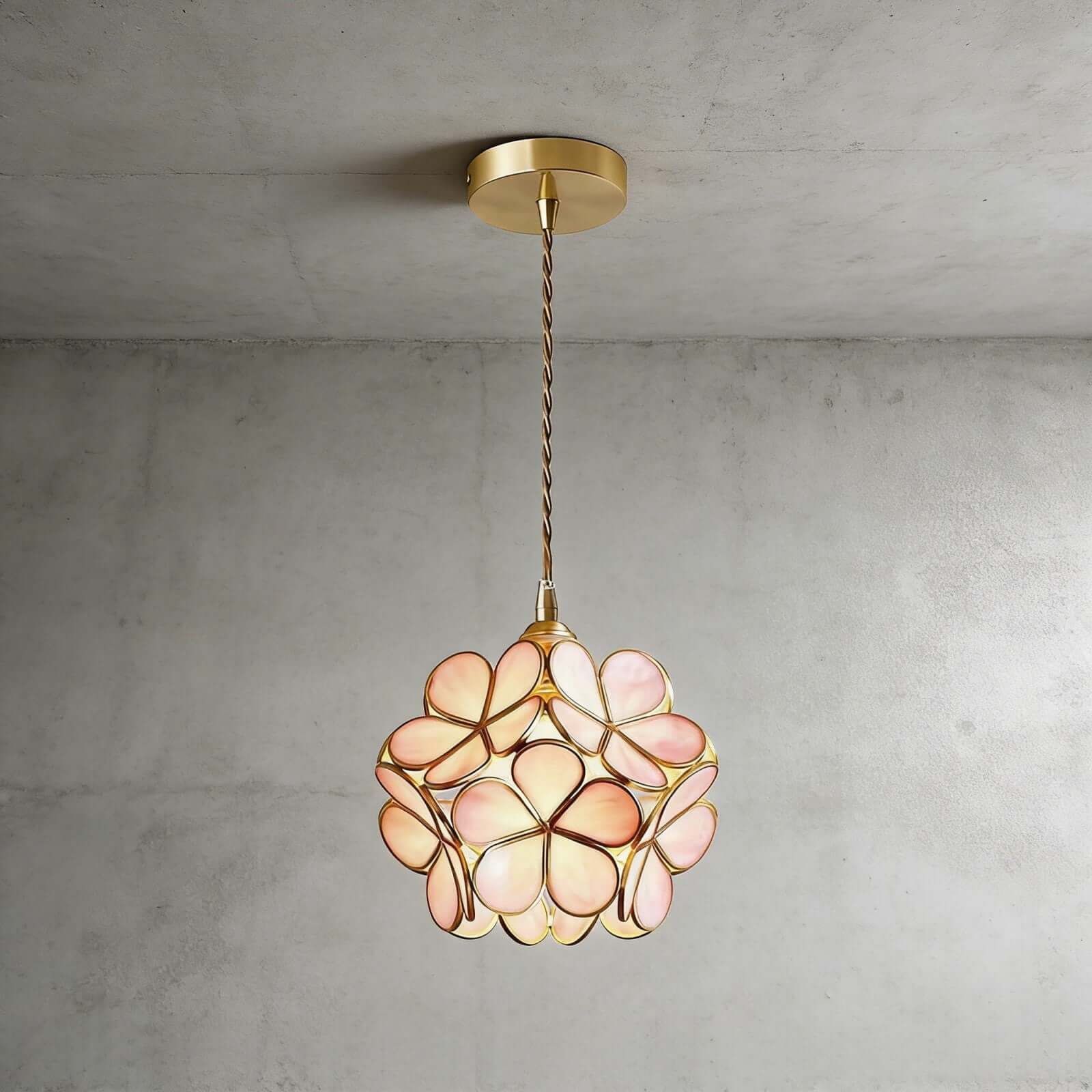 Lumen Glass Petal Louve Pendant Light