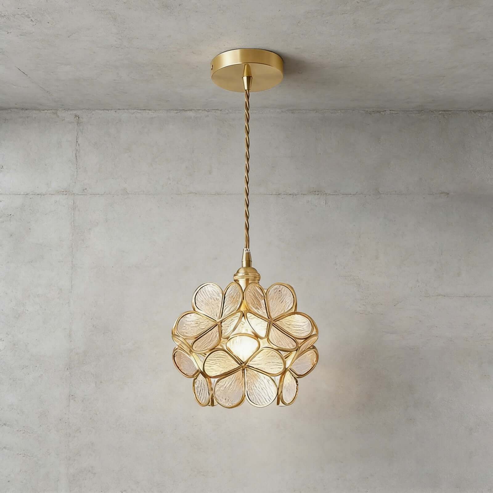 Lumen Glass Petal Louve Pendant Light