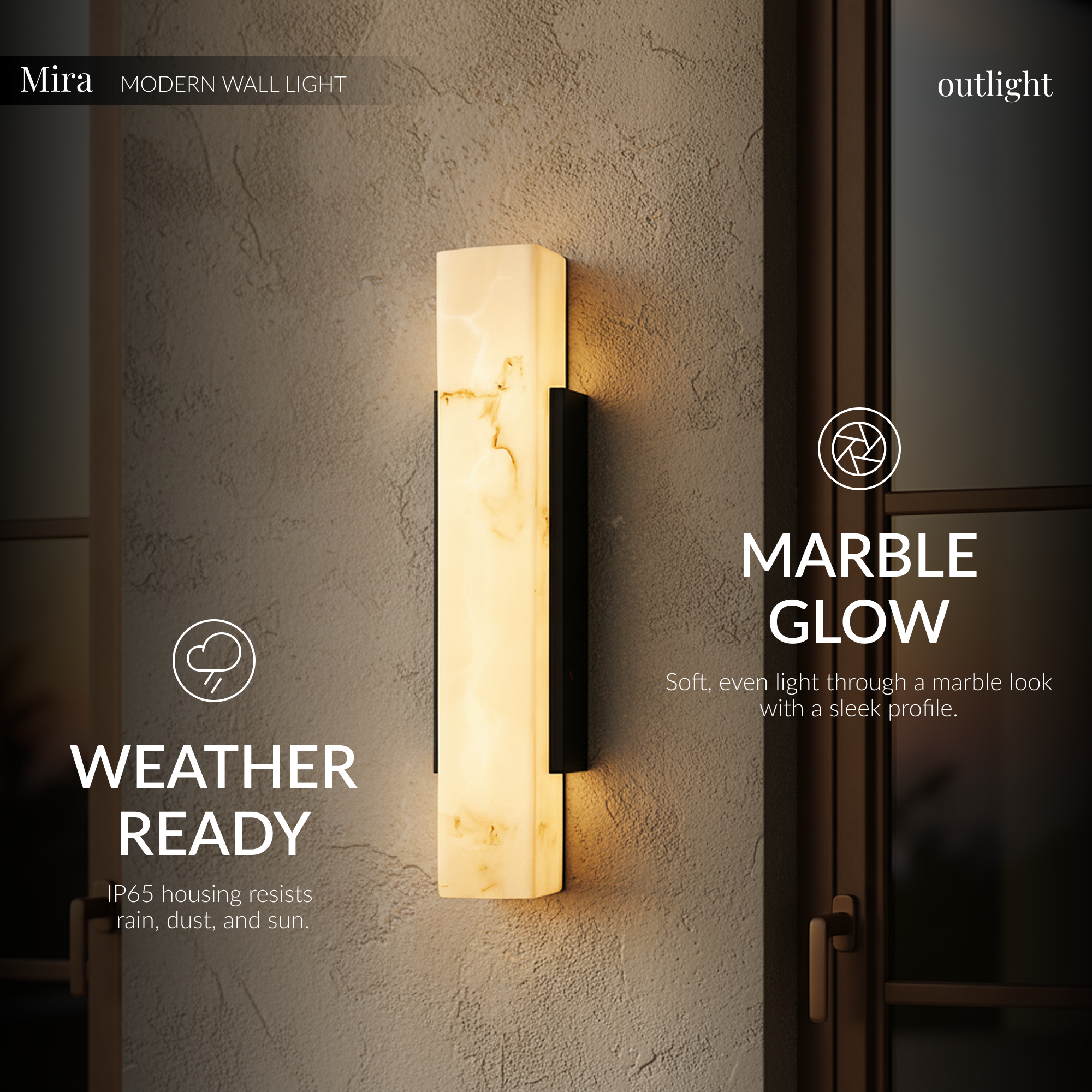 Lumen Marble Core Wall Sconce
