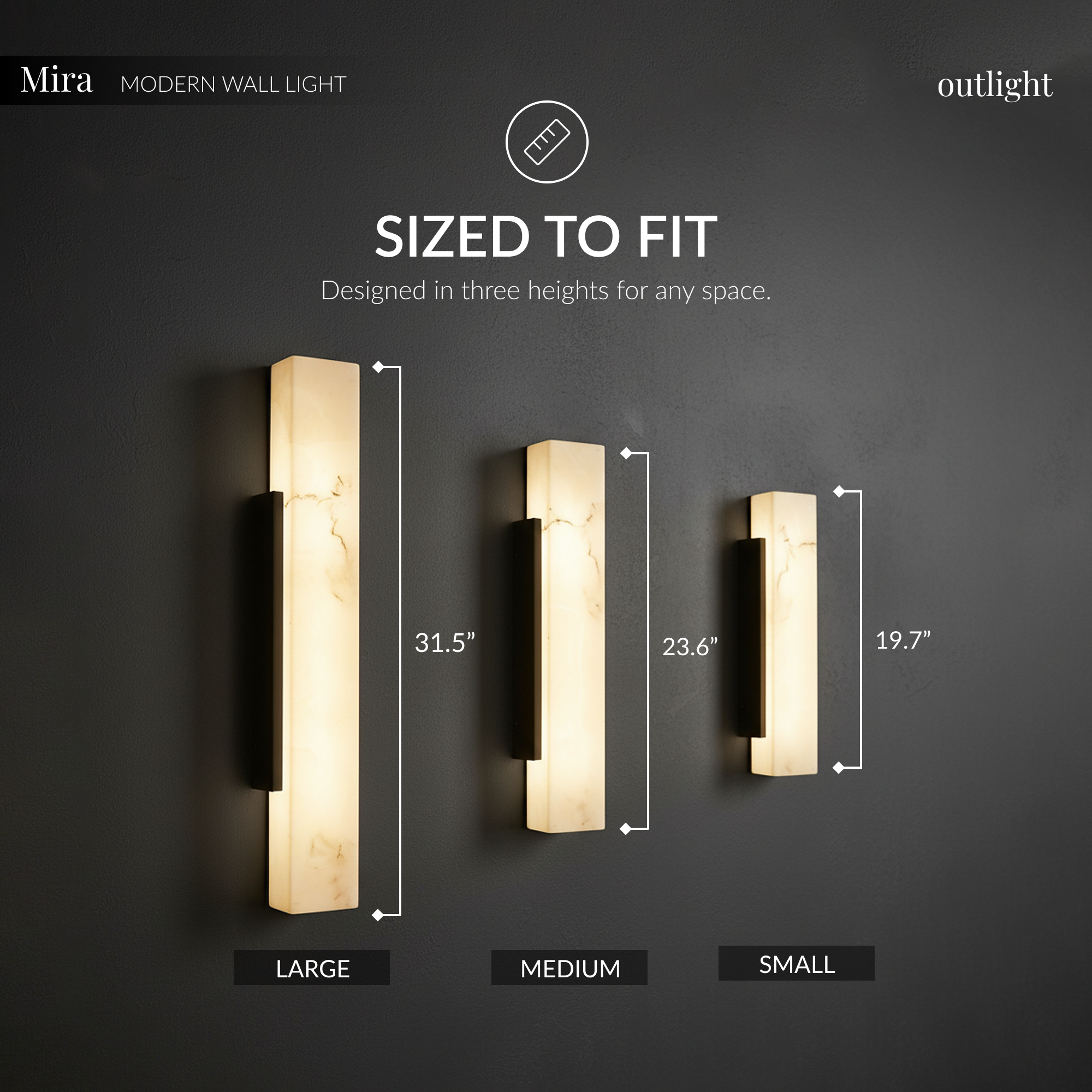 Lumen Marble Core Wall Sconce