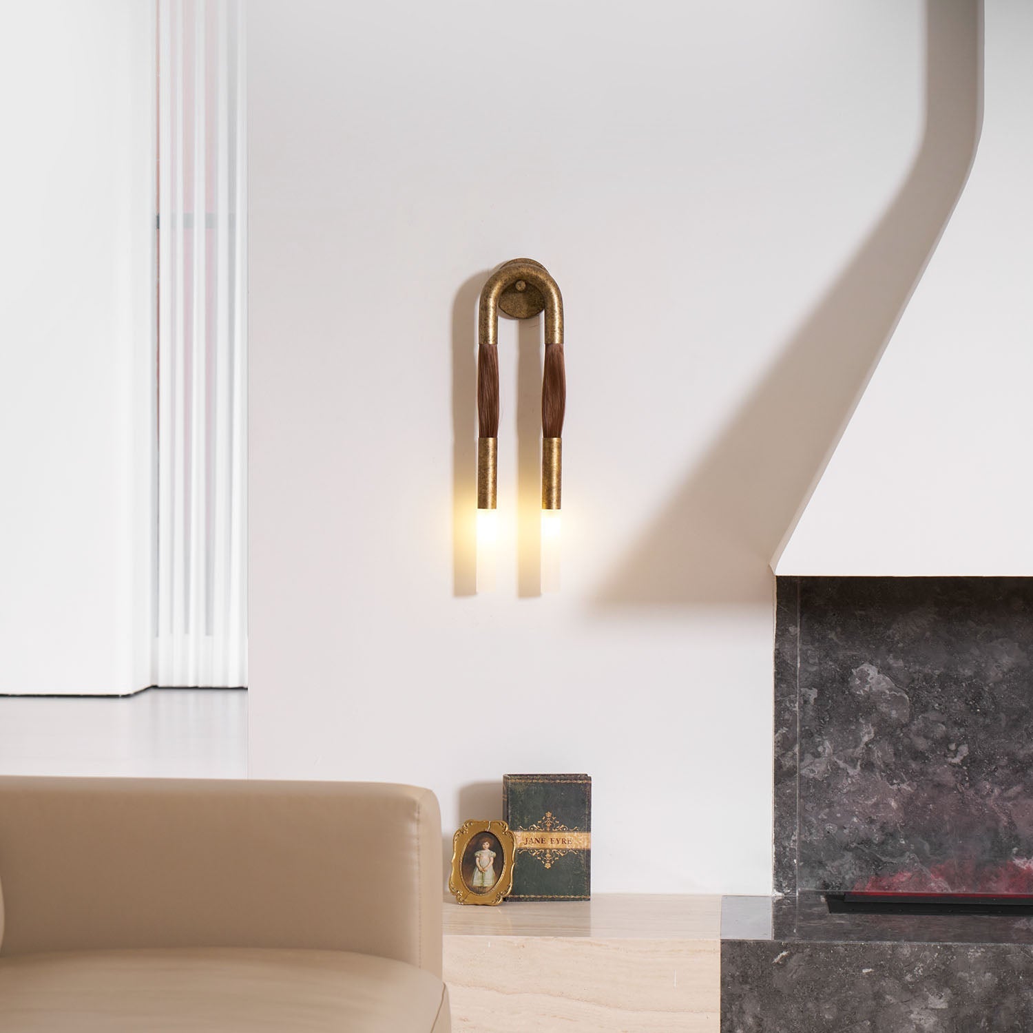 Lumen Horsehair Artistic Wall Sconce