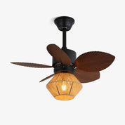 Lumen Faceted Woven Ceiling Fan