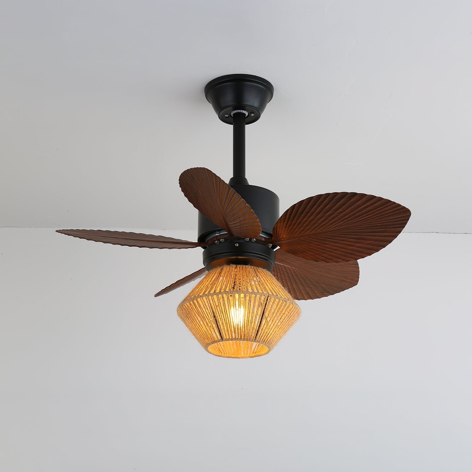 Lumen Faceted Woven Ceiling Fan