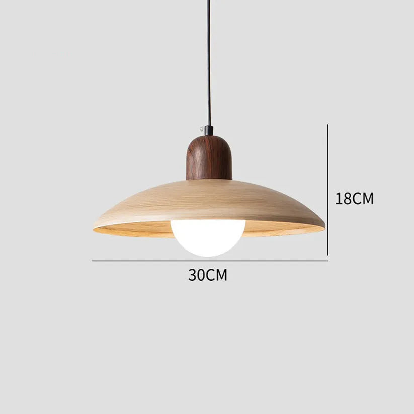 Lumen Wabi Sabi Walnut Pendant Light