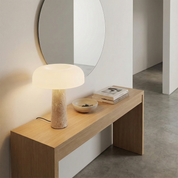 Lumen Kine Travertine Table Lamp