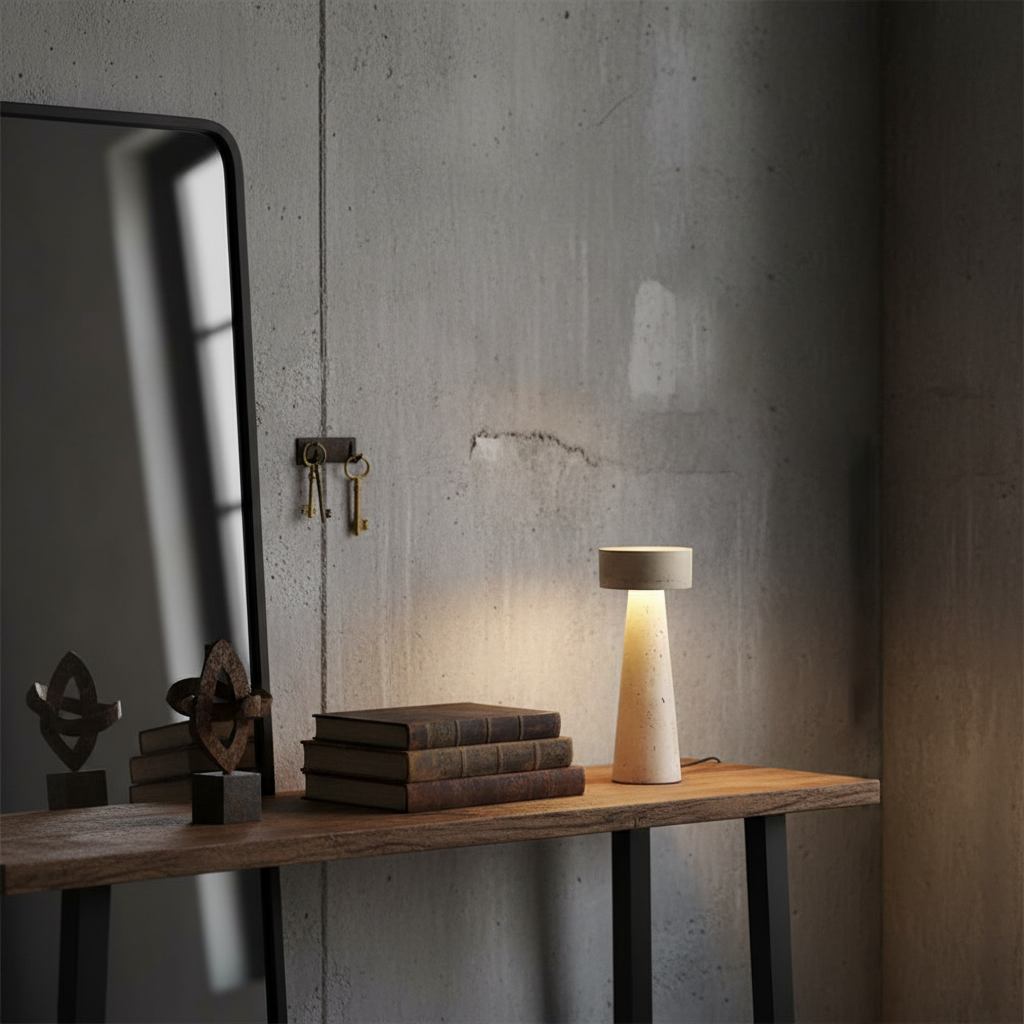 Lumen Kawa Travertine Table Lamp