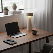 Lumen Kawa Travertine Table Lamp