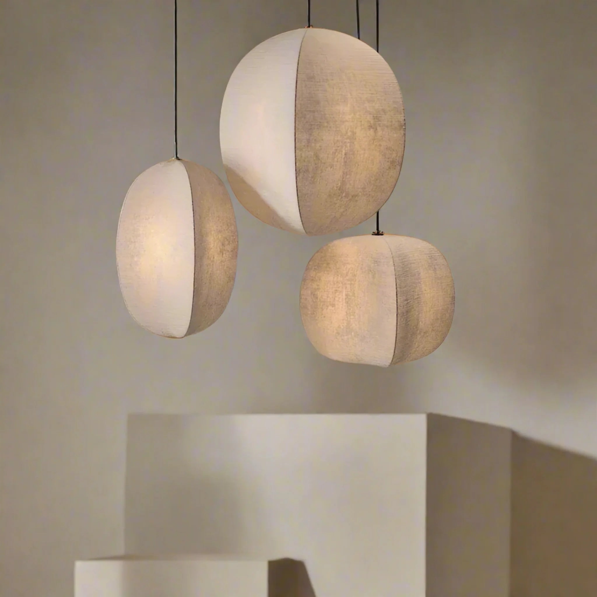 Lumen Kumo Linen Pendant Light