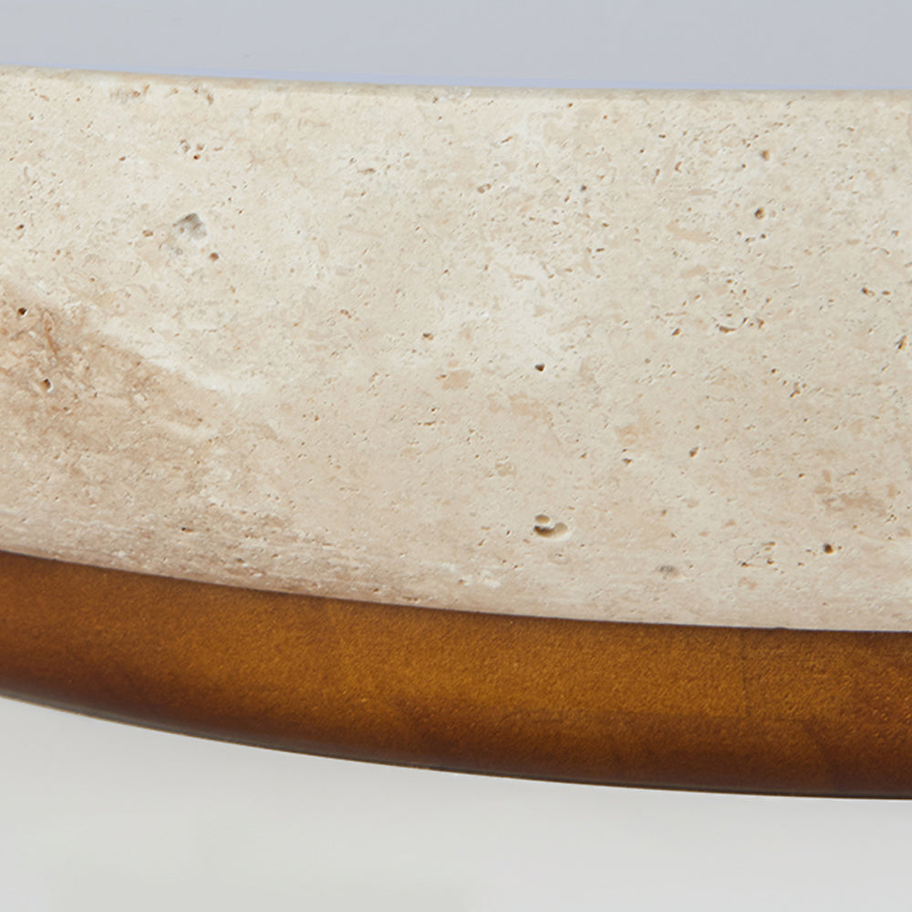 Lumen Wabisabi Travertine Round Ceiling Light