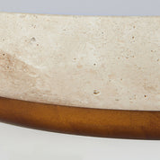 Lumen Wabisabi Travertine Round Ceiling Light