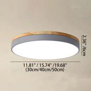Lumen Nordic Wood Flush Ceiling Light