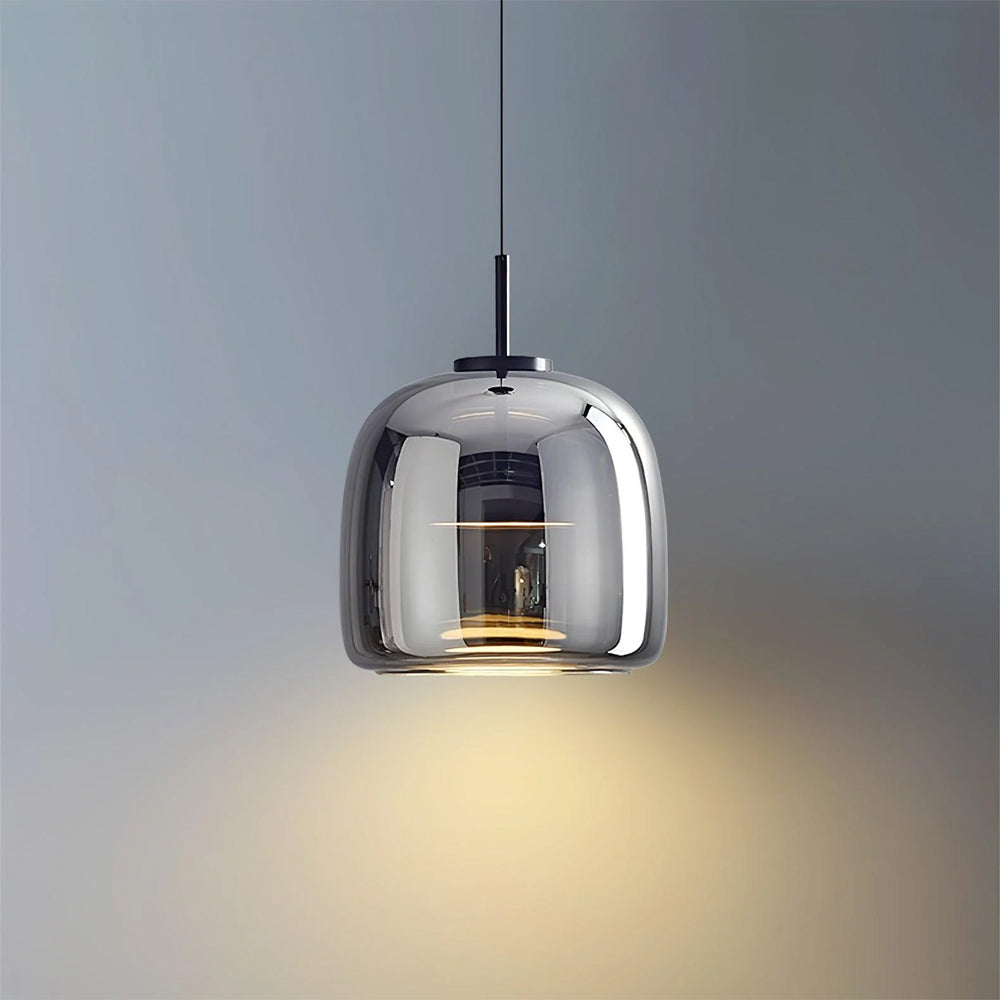 Lumen Smoked Glass Kitchen Pendant Light