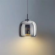 Lumen Smoked Glass Kitchen Pendant Light
