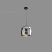 Lumen Smoked Glass Kitchen Pendant Light