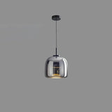Lumen Smoked Glass Kitchen Pendant Light