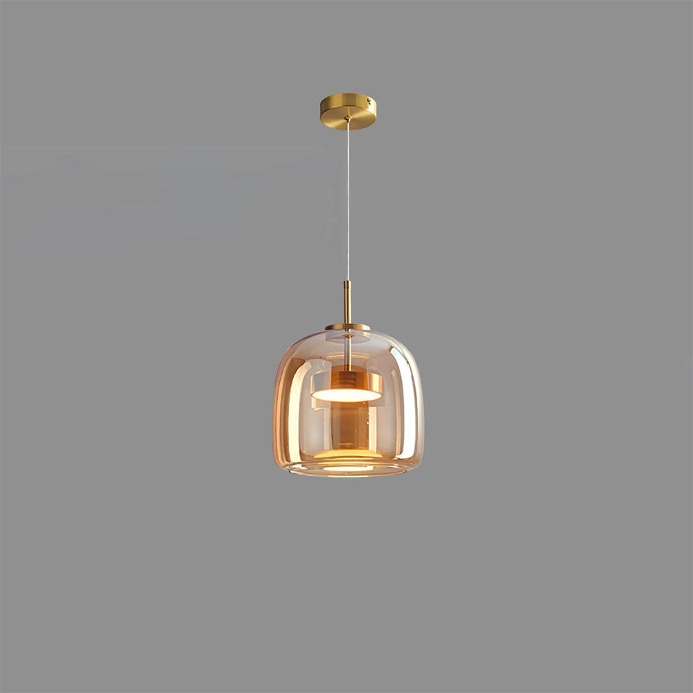 Lumen Smoked Glass Kitchen Pendant Light